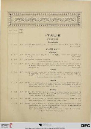 Italie (Nr. 1-70)