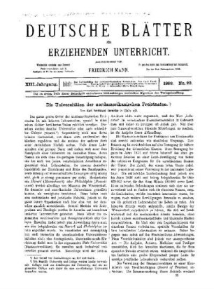 Die Universitäten der nordamerikanischen Freistaaten
