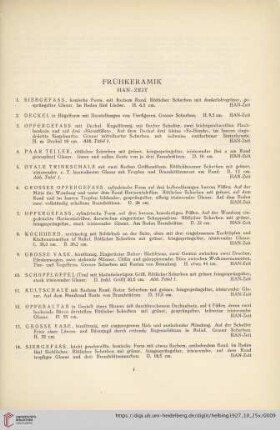 Frühkeramik (Nr. 1-323)