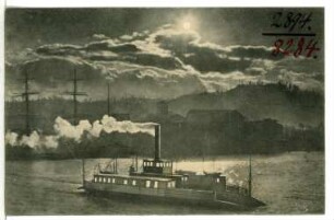 Portland, Oregon. Moonlight on the Willamette River