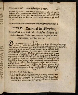 405-440, Benedictus XIV.