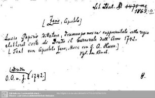 Literatura Italica D 1863