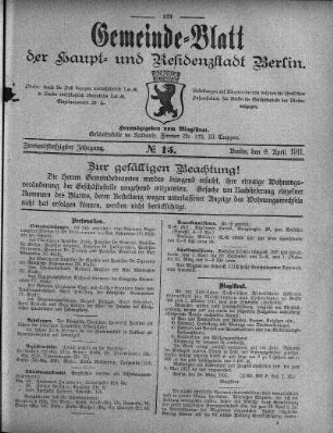 1911,15: No. 15, 9. April 1911