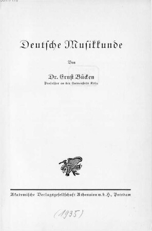 Deutsche Musikkunde