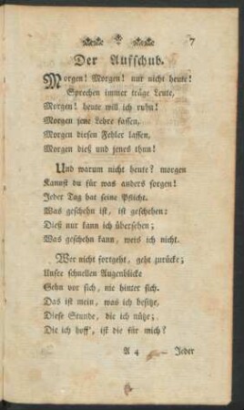 Der Aufschub