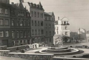 Meerane, Stadt : Meerane. Am Weberbrunnen