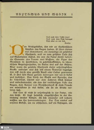 Rhythmus und Musik