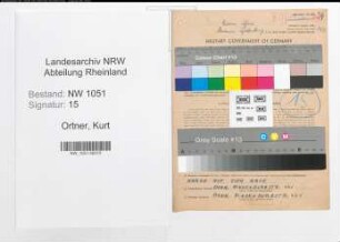 Entnazifizierung Kurt Ortner , geb. 18.05.1913 (Verwaltungsangestellter)