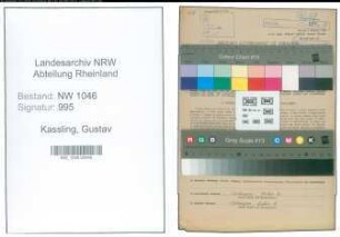 Entnazifizierung Gustav Kassling , geb. 12.03.1904 (Viehhaendler)