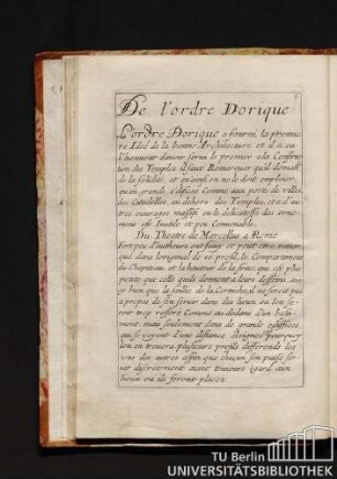 De l'ordre Dorique