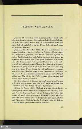 Feldzug In Italien 1849