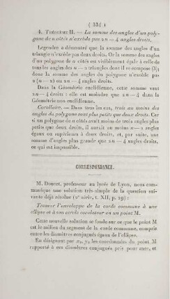 Correspondance.
