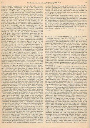 48-50 [Rezension] Barnard, Leslie W., Justin Martyr