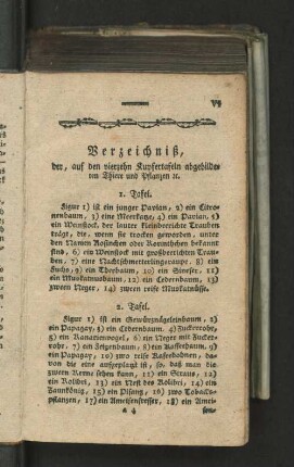 Verzeichniß, der, auf den vierzehn Kupfertafeln abgebildeten Thiere ...