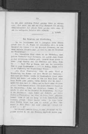 Der Vocativus vor Brandenburg.