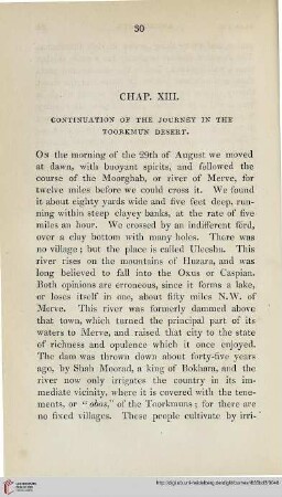 Chapter XIII: Continuation of the journey in the Toorkmun Desert