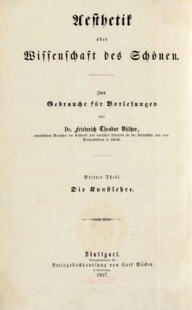 Dritter Theil, Zweiter Abschnitt, Viertes Heft: Die Musik