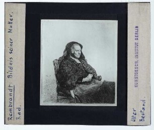 Rembrandt, Bildnis der Mutter (Druck B 343)
