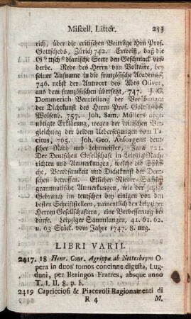 Libri Varii.