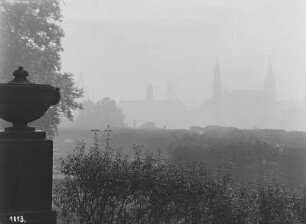 Dresden-Neustadt, Blick aus dem Garten des Japanischen Palais auf die Altstadt