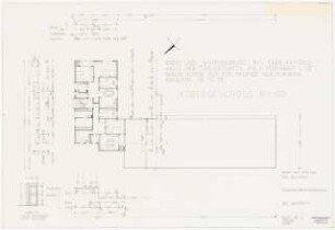 Büro- und Wohngebäude mit Fabrikationshalle der Transatlantic K.G. H. Bernhardt u. CO., Berlin-Rudow, auf dem Gelände Berlin-Rudow, Kanalstraße 76, 78: 1.OG 1:100