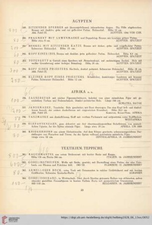 Textilien, Teppiche (Nr. 361-396)