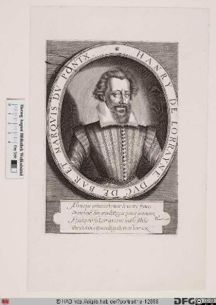 Bildnis Henri II. le Bon, Herzog von Lothringen (reg. 1608-24)