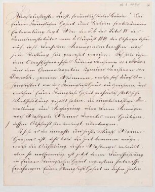 Ludwig II. von Bayern (1845 - 1886) Autographen: Brief von Ludwig II. an König Otto von Bayern - BSB Autogr.Cim. Ludwig .33