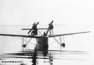 Rohrbach-Flugboot "Ro. VII Robbe", vor Anker gehend : Technikgeschichte | Maschinenbau | Verkehrswesen | Luftfahrzeuge | Flugzeuge
