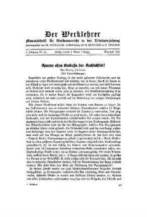 ¬Der¬ Werklehrer