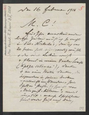 Brief an Ferruccio Busoni : 16.02.1916