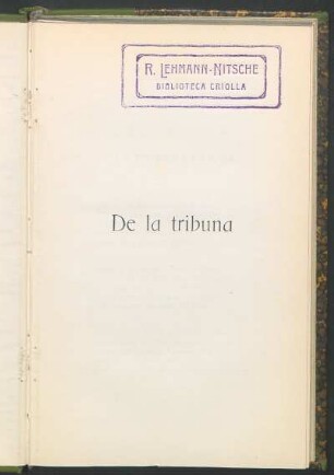 De la tribuna
