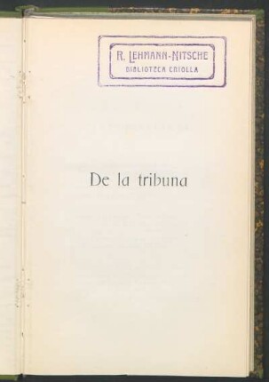 De la tribuna