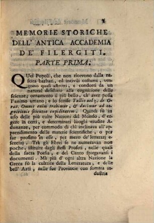 Memorie storichè dell'antica ed insigne Accademia de'Filergiti della città di Forli