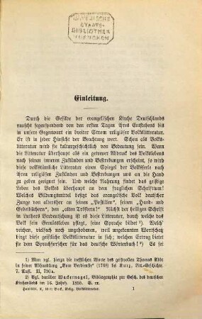 Die religiöse Volksliteratur der evangelischen Kirche Deutschlands in einem Abriß ihrer Geschichte