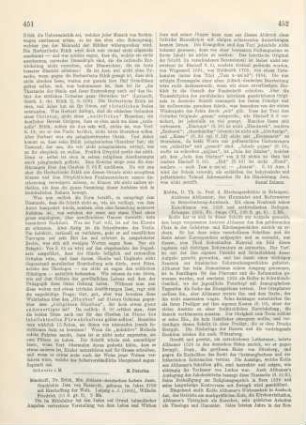 452-453 [Rezension] Kolde, Theodor von, Andreas Althamer, der Humanist und Reformator in Brandenburg-Ansbach