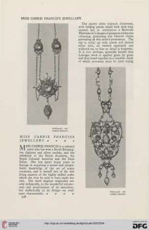 89: Miss Carrie Francis's jewellery