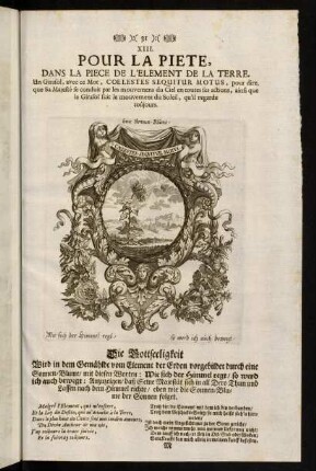 31, XIII. Pour la Piete, [...]; Die Gottseeligkeit