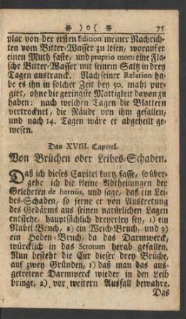 Das XVIII. Capitel. Von Brüchen oder Leibes-Schaden
