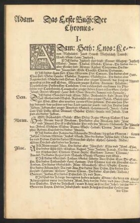 Das Erste Buch: Der Chronica.