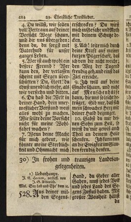 484-520, 30) In frohen und traurigen Landesangelegenheiten