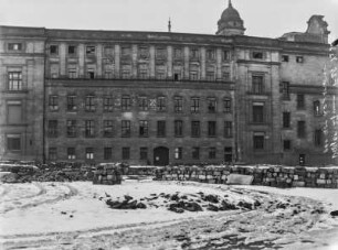 Dresden-Altstadt. Ständehaus. Fassade zur Brühlschen Gasse