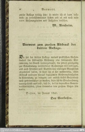 Vorwort zum zweiten Abdruck der dritten Auflage