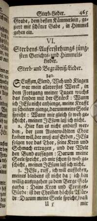 Sterb- und Begräbniß-Lieder.