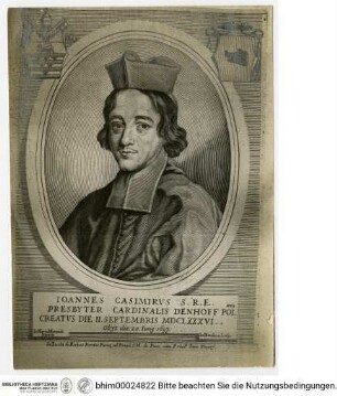 Denhoff, Ioannes Casimirus, Kardinal, Porträt, Denhoff, Ioannes Casimirus, Kardinal, Porträt