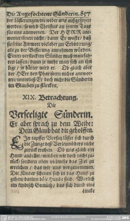 XIX. Betrachtung. Die Verseeligte Sünderin