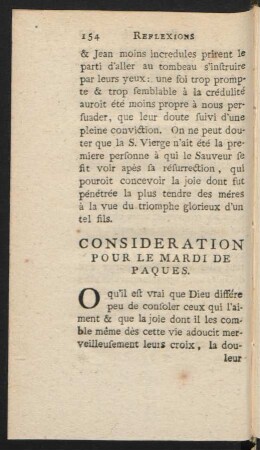 Consideration Pour Le Mardi De Paques