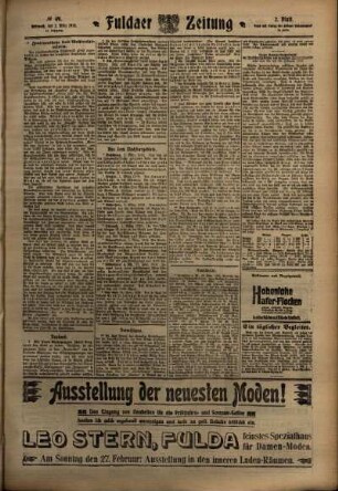 Zweite Ausgabe vom Mittwoch, den 02. März 1910.