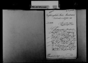 Erlass des Badischen Innenministerium (Nr. 4524): die ausländischen Jagdgenehmigungen betr., 11.07.1890 [Abschrift].