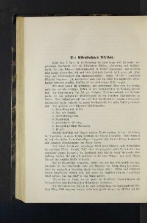 Die Eisenbahnen Afrikas.